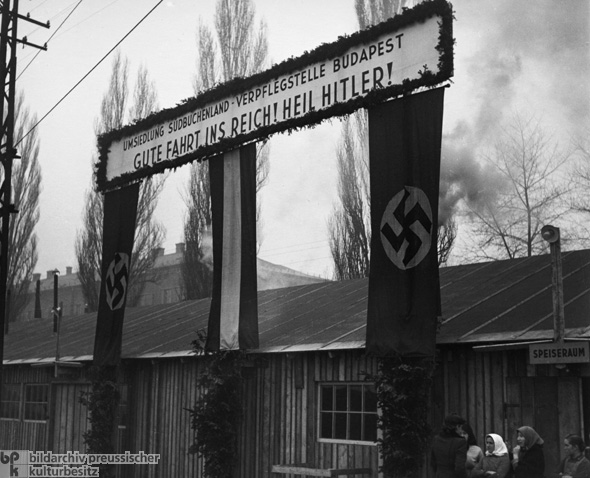 Umsiedlungsaktion: Budapester Verpflegstelle für volksdeutsche Umsiedler aus der Bukowina (1940)